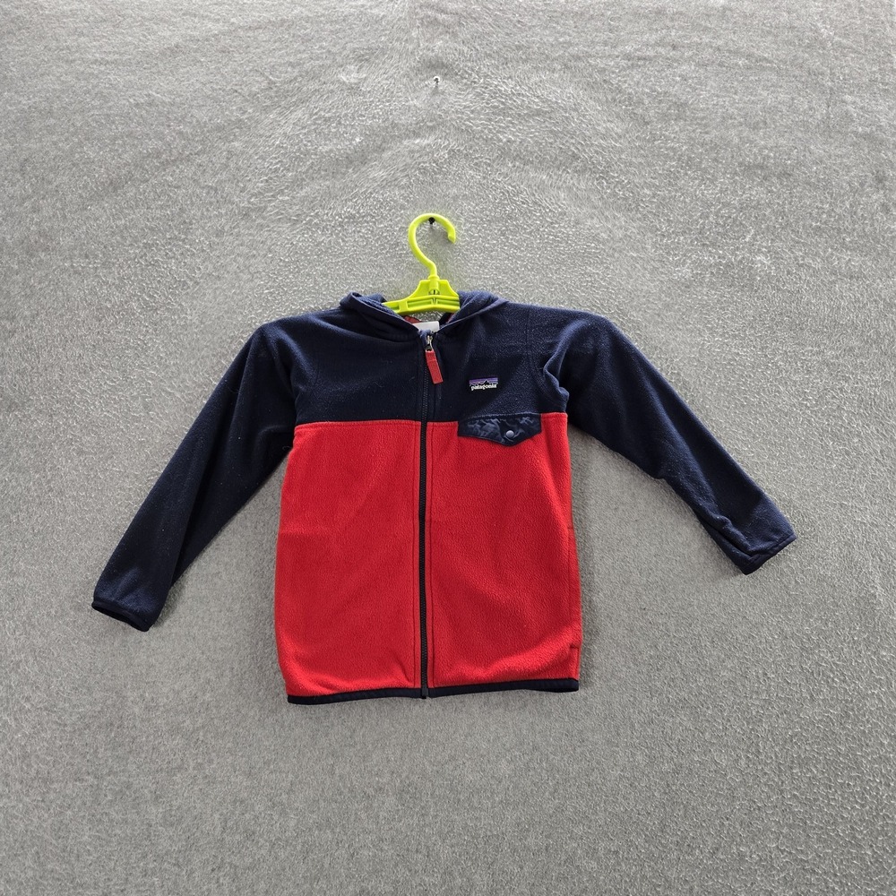 Patagonia Toddler Jacket 5T Red Colorblock Fleece Baby Micro D Snap T READ